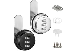 TREABEAR 2Pcs Serratura Postale e Armadietto, Serrature Combinazione 3 Cifre per Cassetti e Armadietti