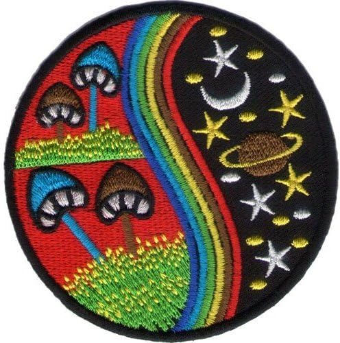 " Psychedelic Mushrooms " Iron On Patch Space