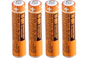 PINGJU AAA Akku NiMH 700mah 1.2V für Panasonic 4 Stück Wiederaufladbare AAA NiMH Batterien für schnurlose Telefone HHR-4DPA