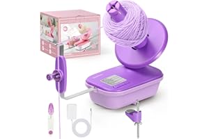 DOUBLECARE Electric Yarn Winder, 2025 Upgrade High-Speed Automatic Yarn Ball Winder with 3 Adjustable Gears, 4-10oz Large Capacity Yarn Spinner for Knitting & Crocheting, Purple Gift for Craft Lovers