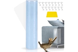 VCUMTER Protector Autoadhesivo Sofa Gatos Arañazo, Protector de Muebles 20x 500cm, Nano Cinta Adhesiva Transparente para Puerta, Pared de Madera