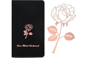Cdemiy Marque Page Metal, Marque-Pages des Roses Vintage, Évider Signets, pour Femme Homme Adultes Enfants Lecteurs Cadeau de Vacances (Or Rose)