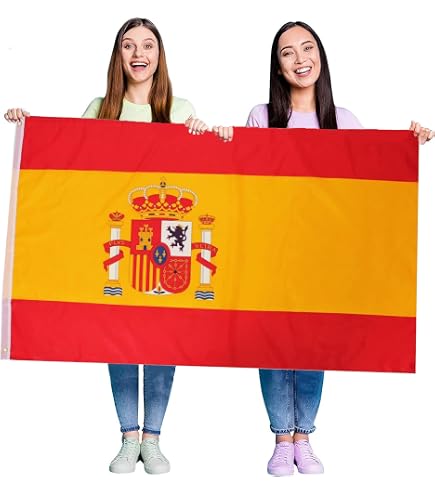Lot 20 Mini Drapeaux Espagne 14x21cm - Fanions à Main Pour Fêtes Et Événements