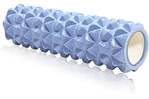 OAKENCREST Foam Roller Rullo Massaggio Muscolare per Alleviare le Tensioni Muscolari e il Sollievo Dalla Pressione Nella Schiena sulla Colonna Vertebrale Massaggiatore per Trigger Point 30×8cm (Blu)