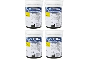 HARPIMER Exactive VITAL Glucosa en Sangre Kit Tiras de Prueba 100 Piezas de Monitor de azúcar en Sangre