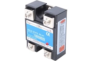 Esenlong Halbleiterrelais DC-DC SSR-Eingang 3-32VDC Last 5-220VDC Steuerrelais (25A) Schwarz