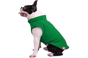 Ducomi PolarDog Gilet Cane in Morbido Caldo Pile - Felpa per Cani di Piccola e Media Taglia per Le Giornate Fredde d'inverno - Facile da Indossare - Gancio Incorporato per Guinzaglio (Green, L)