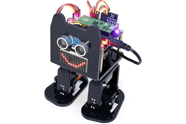Freenove Bipedal Robot Kit for Raspberry Pi Pico (Included) (Compatible with Arduino IDE), LED Matrix Expressions, Obstacle Avoidance, Colorful Lights, Buzzer, Speaker, App