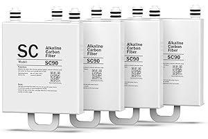Frizzlife SC90 - Cartucho de filtro de repuesto para sistema de filtro de agua de ósmosis inversa WB99, alcalino, paquete de 4