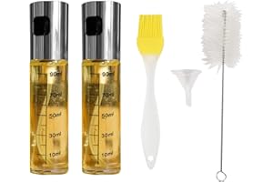 Eryks Wholesale Oil Bottle Range 2 Pcs Spray Dispenser Oil Funnel Basting Brush & Cleaning Brush & Sprayer Dispenser for Kitchen, Baking, BBQ, Air Fryer