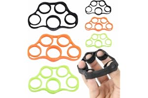 PFLYPF Lot de 6 renforts de force de préhension, pour la rééducation des doigts, pour augmenter la force, soulager le stress et améliorer la flexibilité des doigts