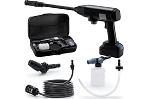Trisruvian Idropulitrice a Batteria Portatile Professionale: 5Mpa Alta Pressione Senza Fili con Lancia per Auto/Bici/Giardino｜Pulizia Pavimenti Esterni Terrazzo｜Batteria Ricaricabile 21V 4.0Ah IPX7