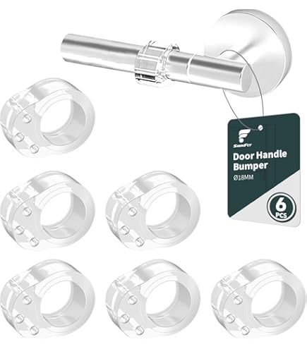 6 Stuks Deurkrukbeschermers, Deurstoppers, Zeer Elastische Deurkrukbeschermers Bescherming Voor Muren En Meubels 18 Mm