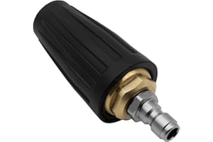 DERASL High Pressure Washer Rotating Turbo Nozzle - 1/4" Quick Connect Spray Tip for Powerful Cleaning