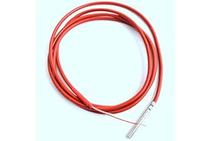 OLIVINE 2 Wire PT1000 Temperature Sensor Thermistor Silicone Coated 1.5Meters Probe 45mm x 5mm -50-180 Centigrade RTDs