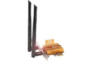 Ubit Carte Réseau,AX210 PCIe Carte WiFi 6E, Max 5374Mbps avec BT 5.3,Tri-Bande(6G/5G/2.4G),802.11AX avec MU-MIMO,OFDMA,Ultra-Low Latency,Soutien Windows 10/11 64bit