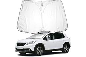 BIXUAN Protection Solaire Compatible avec Peugeot 2008 208 e-208 P24 2014-2022 Pare-Brise pour Pare-Brise Avant de Voiture Protection Contre Le Vent pour Pare-Brise Avant Bloque la Couverture UV