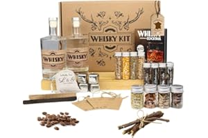 LOUISE & GASTON L&G® - Kit préparation et dégustation whisky arrangé - Idées cadeaux - Coffret cadeau whisky DIY original - Noël, anniversaire - Made in France - Ingrédients et accessoires de qualité
