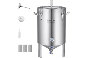 VEVOR Sistema per Produzione di Birra, Dispositivo per Produzione di Birra bollitore in Acciaio Inox, Fermentatore per Birra da 60 L, Fermentatore a Secchio per Preparazione Birra