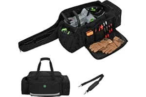 JAMIUKRO Tasche für Kettensäge, Wasserfester, faltbare Kettensägen-Aufbewahrungstasche, kompatibel mit Greenworks, Dewalt, EGO Power+ 35/40/45cm Kettensägen und Akku-Kettensägen, Schwarz (Nur Tasche)