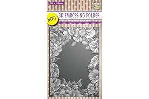 NELLIE’S CHOICE Nellie's Choice Prägeschablone - 3D Embossing Folder Flower Frame 106x150mm