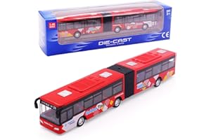 FCXVXCL Bus-Auto-Spielzeug mit Box, Bus-Spielzeugmodell, Trägheit, Spielzeugautos, Rückziehfahrzeug, Spielzeug, Stadtauto, Spielzeug für Kinder, Geburtstagsgeschenk, Partyzubehör, Rot