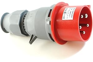 AW-TOOLS CEE Stecker mit Phasenwender 16A/400V 5-polig 6h IP44