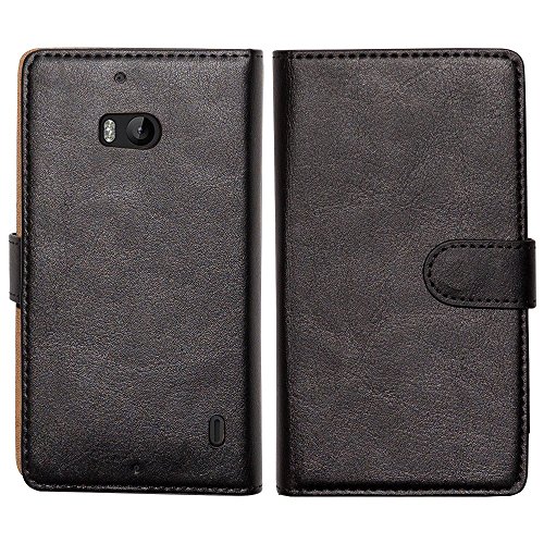 Slabo Flip Case Cover in Bookstyle für Nokia Lumia 930 – ECHT LEDER – schwarz | black - 3