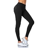 SIMIYA Womens Sports Leggings High Waist Fitness Running Tights with Pocket Slim Fit Yoga Pants Power Stretch Gym Trousers