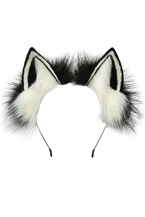 BYNYXI Set Di 2 Pezzi Per Costume Da Gatto, Orecchie Di Gatto, Cerchietto Con Coda Di Volpe Lunga, Orecchie Di Coda, Fascia Per Cosplay, Copricapo Per - Foto 5