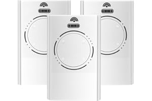 SUOXIOM 3pcs Telecommande Portail 868MHz, Telecommande Porte de Garage, Compatible avec FAA-XT4 868 SLH LR, 4 Canaux Noir (3pcs)