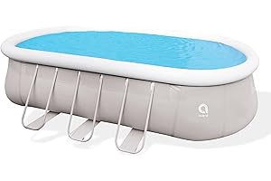 Jilong Avenli Piscine autoportante Ovale avec Structure, Gris 610x360x122 cm Gris
