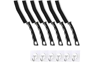 DAGORD 6 pezzi Spazzola per Pulizia Fessure a Setole Dure Spazzola di Pulizia Gap Fine Spazzola Multifunzione per la Pulizia delle Fughe con Manico Design per Bagno Cucina Pavimenti Finestre