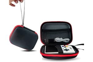 Baomaeyea Twarde etui do Miyoo Mini Plus, kompatybilne z Miyoo Mini Plus podręczny futerał do gier retro pudełko do przechowywania konsoli do gier, Czarny, Okładka tylna