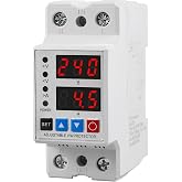Undervoltage protection, 230V, 63A, low voltage protection device relay, voltage stabilizer, current meter, 2-phase rail for