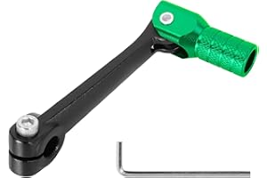 WATODAY CNC Gear Shift Lever Folding Shifter Lever with L-Wrench for Kayo T2 T4 T4L TTR 125 Zonshen 250cc ATV Dirt BikePit Bike - 6061 Aviation Aluminum Black-Green