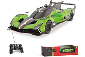 Mondo Motors Lamborghini SC63 Le Mans, Modelo en Escala 1:24, hasta 8 Km/h de Velocidad, Coche de Juguete para niños 63838, Color Verde