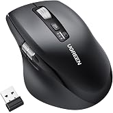 UGREEN Ergonomik 5000 DPI Sessiz Kablosuz Wireless Mouse, Siyah, 45792