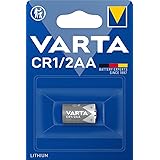 VARTA Batterien CR1/2 AA Lithium Rundzelle, 1 Stück, 3V, Spezialbatterien für elektronische Geräte, mit langanhaltender, höch
