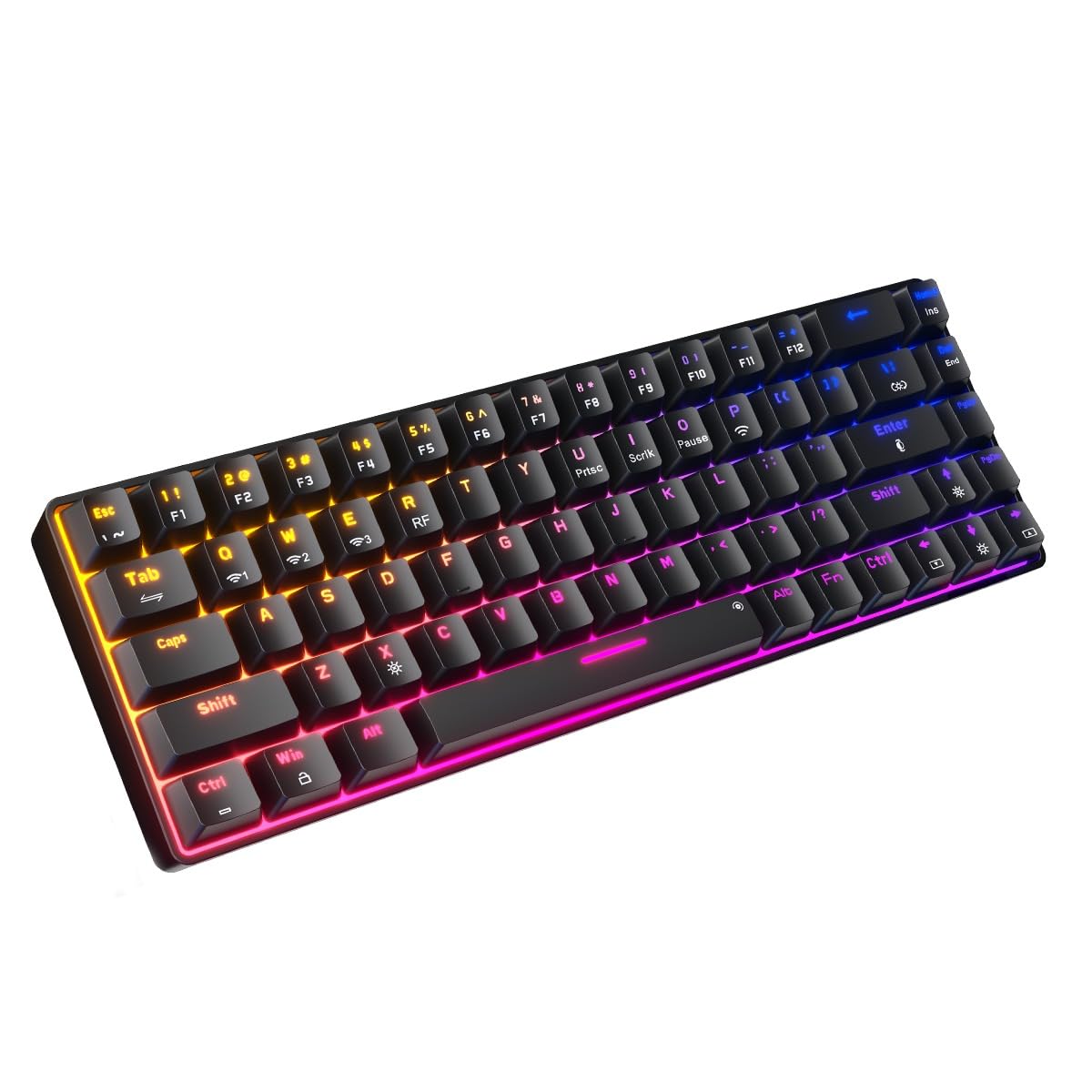 Portronics Hydra 10 Wireless Mechanical Gaming Keyboard with Bluetooth & 2.4 GHz Wireless, Red Switches, Multi-Device Pairing
