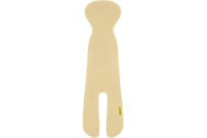 ‎AEROMOOV Aeromoov - Baby Sitzauflage Air Layer - Einlage Für Autositz oder Kinderwagen - Gruppe 2/3 mit Beinen - Antischwitz Sommerbezug - Bio-Baumwolle - Vanilla