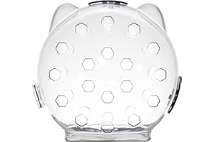 Lidzopas Capucha transpirable para gatos, cabeza transparente protectora para mascotas, bozal para gatos, casco de burbujas para gatos, casco de recuperación para evitar que los gatos muerdan y