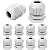 Lumonic 10x cable gland M20 PG11 IP67 metric d7-12mm I cable entry waterproof in grey I cable glands, conduit inlet M20 PG11