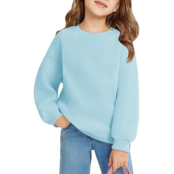 Mädchen Sweatshirt Einfarbig - Langarm Pullover Für Herbst/Winter