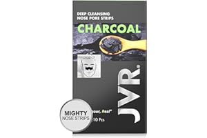 ‎JVR Nasenstrips, 10pcs JVR Clear Up Strips, Pore Strip, Nosestripes mit Aktivkohl, entfernen Mitesser und Unreinheiten
