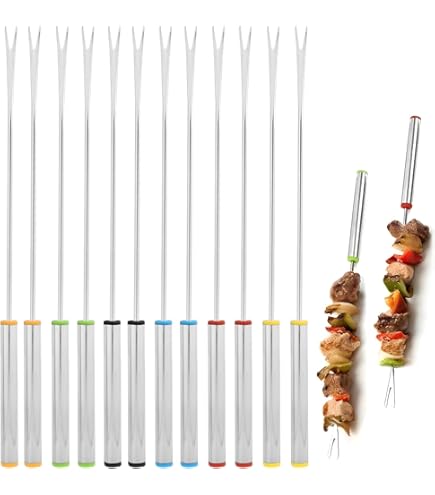 IMIKEYA 6pièces Set De Fourchettes à Fondue Avec Manche Bois Fourchettes Multifonctions Pour Chocolat Fromage Fruits Et Mini Légumes Outil De Cuisine Diy Facile à Nettoyer Et Confortable à