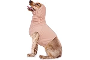 PUMYPOREITY Tour de Cou pour Chien, Protection Cou Snood Combinaison de Récupération Cache Hématome d'oreille Chien Shirt(Rose Chair, L)