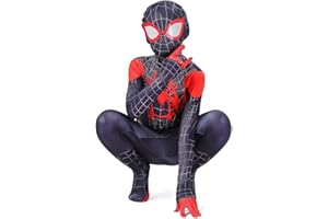 SUAIIOLK Costume da uomo a ragno 3D Anime Travestimento Bambini per Halloween Costumi Travestimenti per Adulti Bambini e Adulti