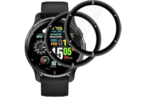 IQShield Panzer Schutz Glas für Garmin Venu 2 Plus, HD Klar Panzer Schutzfolie, 3D Runde Kante Displayschutz Folie, Touch Sensitive, Anti-Kratzen Panzerfolie - 2 Stück
