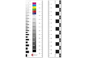 iSecur Set de 2 reglas magnéticas para peritos I 15 cm I Ayuda para documentación de peritos, regla para medir fisuras I Vehículo I mag282